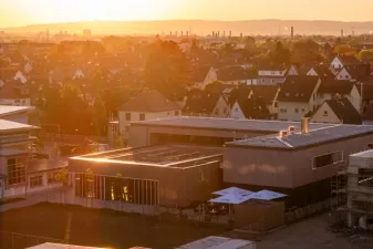 Restaurant Das Mangold in Bischofsheim im Morgenlicht
